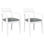 Sillas de comedor con cojines 2uds madera maciza blanco caucho by , dining chairs - Ref: Foro24-4102511, Price: 176,81 €, Dis...