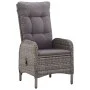 Garten Esstischgarnitur 3 Stück Kunststoff Rattan grau von vidaXL, Gartensets - Ref: Foro24-3058546, Preis: 356,70 €, Rabatt: %