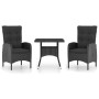 Garden dining set 3 pieces synthetic rattan and black glass by vidaXL, Garden sets - Ref: Foro24-3058526, Price: 351,81 €, Di...