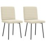 Sillas de comedor 2 unidades cuero sintético crema by , dining chairs - Ref: Foro24-4101167, Price: 88,00 €, Discount: %