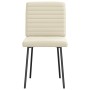 Sillas de comedor 2 unidades cuero sintético crema de , Sillas de comedor - Ref: Foro24-4101167, Precio: 87,93 €