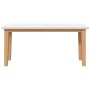 Banco 90 cm madera maciza caucho blanco von , Ess- und Küchenbänke - Ref: Foro24-4102598, Preis: 71,44 €, Rabatt: %