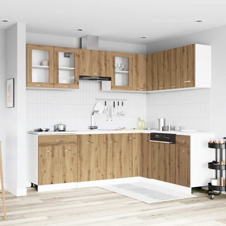 Set de muebles cocina 11 pzas madera ingeniería roble artesanal von , Küchenschränke - Ref: Foro24-3328576, Preis: 662,32 €, ...