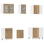 Set de muebles cocina 11 pzas madera ingeniería roble artesanal von , Küchenschränke - Ref: Foro24-3328576, Preis: 662,32 €, ...