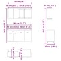 Set de muebles cocina 4 pzas madera ingeniería roble artesanal von , Küchenschränke - Ref: Foro24-3328574, Preis: 272,61 €, R...