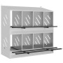 Nido para gallinas con 8 compartimentos plateado galvanizado von , Käfige und Lebensräume für Kleintiere - Ref: Foro24-864350...