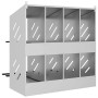 Nido para gallinas con 8 compartimentos plateado galvanizado von , Käfige und Lebensräume für Kleintiere - Ref: Foro24-864350...