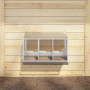 Nido para gallinas con 3 compartimentos plateado galvanizado von , Käfige und Lebensräume für Kleintiere - Ref: Foro24-864346...