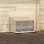 Nido para gallinas con 3 compartimentos plateado galvanizado von , Käfige und Lebensräume für Kleintiere - Ref: Foro24-864346...