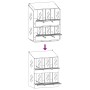 Nido para gallinas con 6 compartimentos plateado galvanizado von , Käfige und Lebensräume für Kleintiere - Ref: Foro24-864352...