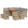 Juego de sofás de jardín en forma de L con cojines 6 pzas beige de , Conjuntos de jardín - Ref: Foro24-3213543, Precio: 576,4...