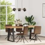 Sillas de comedor 4 unidades piel de ante artificial marrón de , Sillas de comedor - Ref: Foro24-3315378, Precio: 225,25 €, D...