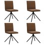 Sillas de comedor 4 unidades piel de ante artificial marrón de , Sillas de comedor - Ref: Foro24-3315378, Precio: 225,25 €, D...