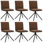 Sillas de comedor 6 unidades piel de ante artificial marrón von , Essstühle - Ref: Foro24-3315648, Preis: 336,60 €, Rabatt: %