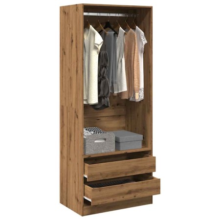 Armario de madera de ingeniería roble artesanal 80x50x200 cm by , Wardrobes - Ref: Foro24-3307755, Price: 145,55 €, Discount: %