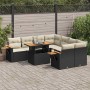 Set sofás jardín y cojines 9 pzas ratán sintético acacia negro von , Gartensets - Ref: Foro24-3327577, Preis: 600,39 €, Rabat...