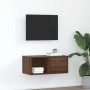 Mueble de TV madera contrachapada roble marrón 60x31x25,5 cm by , TV Furniture - Ref: Foro24-861448, Price: 39,35 €, Discount: %