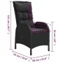 Juego de comedor para jardín 3 piezas ratán sintético negro de vidaXL, Conjuntos de jardín - Ref: Foro24-3058549, Precio: 363...