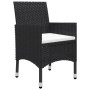 Gartentisch und Stühle, 3 Stück, synthetisches Rattan, schwarzes Akazienholz von vidaXL, Gartensets - Ref: Foro24-3058362, Pr...