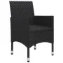 Garden table and chairs 3 pieces synthetic rattan black acacia wood by vidaXL, Garden sets - Ref: Foro24-3058362, Price: 173,...