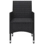Garden table and chairs 3 pieces synthetic rattan black acacia wood by vidaXL, Garden sets - Ref: Foro24-3058362, Price: 173,...