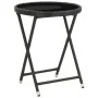 Garden table and chairs 3 pieces synthetic rattan and black glass by vidaXL, Garden sets - Ref: Foro24-3058540, Price: 325,43...