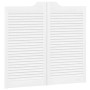 Puertas batientes diseño de lamas 1 par blanco 90x100 cm von , Türen für zu Hause - Ref: Foro24-4107144, Preis: 86,90 €, Raba...