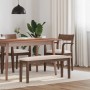 Banco 110 cm madera maciza marrón caucho by , Dining and kitchen benches - Ref: Foro24-4102601, Price: 83,84 €, Discount: %