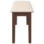 Banco 110 cm madera maciza marrón caucho by , Dining and kitchen benches - Ref: Foro24-4102601, Price: 83,84 €, Discount: %