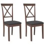 Sillas de comedor con cojines 2 uds madera maciza marrón caucho von , Essstühle - Ref: Foro24-4102402, Preis: 115,94 €, Rabat...