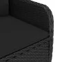 Garden table and chairs 3 pieces synthetic rattan and black glass by vidaXL, Garden sets - Ref: Foro24-3058540, Price: 325,43...