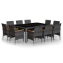 Juego de comedor de jardín 11 piezas ratán sintético gris de vidaXL, Conjuntos de jardín - Ref: Foro24-3058569, Precio: 871,9...