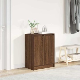 Zapatero de madera de roble marrón 57x34x76 cm de , Zapateros y organizadores de calzado - Ref: Foro24-861874, Precio: 86,77 ...