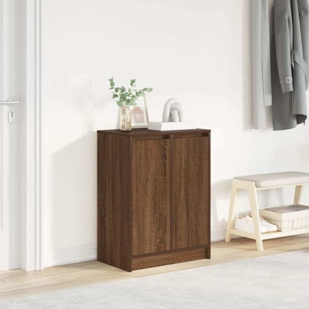 Zapatero de madera de roble marrón 57x34x76 cm von , Schuhregale und Schuhorganisatoren - Ref: Foro24-861874, Preis: 86,77 €,...