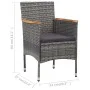 Garden dining set 11 pieces gray synthetic rattan by vidaXL, Garden sets - Ref: Foro24-3058569, Price: 892,13 €, Discount: %