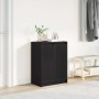 Zapatero de madera de roble negro 57x34x76 cm de , Zapateros y organizadores de calzado - Ref: Foro24-861869, Precio: 85,73 €...