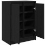 Zapatero de madera de roble negro 57x34x76 cm de , Zapateros y organizadores de calzado - Ref: Foro24-861869, Precio: 85,73 €...