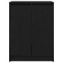 Zapatero de madera de roble negro 57x34x76 cm de , Zapateros y organizadores de calzado - Ref: Foro24-861869, Precio: 85,73 €...