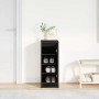 Zapatero de madera de roble negro 29,5x34x76 cm by , Shoe racks and shoe organizers - Ref: Foro24-861860, Price: 51,51 €, Dis...