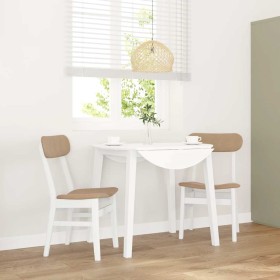 Sillas de comedor con cojines 2uds madera maciza blanco caucho von , Essstühle - Ref: Foro24-4102442, Preis: 154,88 €, Rabatt: %