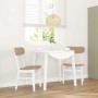 Sillas de comedor con cojines 2uds madera maciza blanco caucho by , dining chairs - Ref: Foro24-4102442, Price: 154,88 €, Dis...
