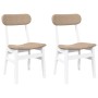 Sillas de comedor con cojines 2uds madera maciza blanco caucho by , dining chairs - Ref: Foro24-4102442, Price: 154,88 €, Dis...