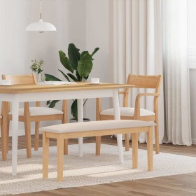 Banco 110 cm Madera Maciza Caucho von , Ess- und Küchenbänke - Ref: Foro24-4102603, Preis: 77,92 €, Rabatt: %