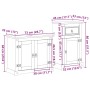 Juego de muebles de baño Corona 2 pzas madera maciza pino von , Badezimmermöbel - Ref: Foro24-3334632, Preis: 183,32 €, Rabat...