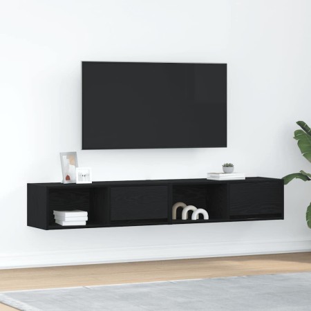 Muebles de TV 2 uds Roble Negro 80x31x25,5 cm Madera ingeniería von , TV-Möbel - Ref: Foro24-861457, Preis: 76,02 €, Rabatt: %