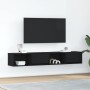 Muebles de TV 2 uds Roble Negro 80x31x25,5 cm Madera ingeniería von , TV-Möbel - Ref: Foro24-861457, Preis: 76,02 €, Rabatt: %