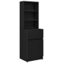 Mesilla de noche de madera de ingeniería negra 39x35x125 cm by , Nightstands - Ref: Foro24-861311, Price: 77,34 €, Discount: %