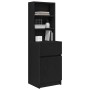 Mesilla de noche de madera de ingeniería negra 39x35x125 cm by , Nightstands - Ref: Foro24-861311, Price: 77,34 €, Discount: %