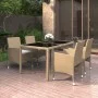 5-piece garden dining set made of synthetic rattan with beige glass top. by vidaXL, Garden sets - Ref: Foro24-3058420, Price:...