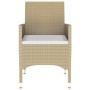 Garten Esstischgarnitur 5 Stück Kunststoff Rattan beige Glas von vidaXL, Gartensets - Ref: Foro24-3058420, Preis: 378,95 €, R...